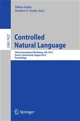 Book cover of Controlled Natural Language by Tobias Kuhn