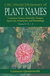 Book cover of CRC World Dictionary of Plant Names by Umberto Quattrocchi