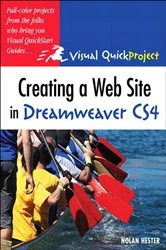 Book cover of Creating a Web Site in Dreamweaver CS4 by Nolan Hester