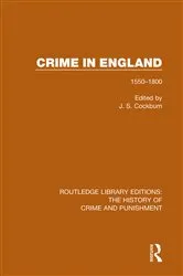 Book cover of Crime in England by J S Cockburn