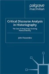Book cover of Critical Discourse Analysis in Historiography by Unknown