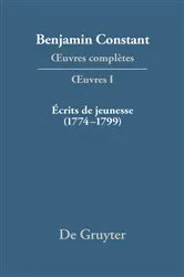 Book cover of Écrits de jeunesse (1774–1799) by Jean-Daniel Candaux