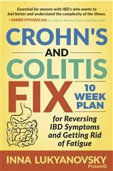 Book cover of Crohn's and Colitis Fix by Inna Lukyanovsky