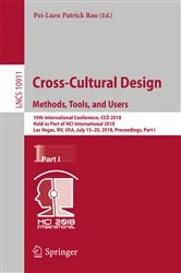 Book cover of Cross-Cultural Design. Methods, Tools, and Users by Pei-Luen Patrick Rau