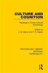 Book cover of Culture and Cognition by J. W. Berry