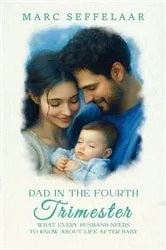 Book cover of Dads in the Fourth Trimester What Every Husband Needs to Know About Life After Baby by Marc Seffelaar