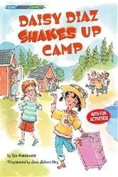 Book cover of Daisy Diaz Shakes Up Camp by Lisa Harkrader
