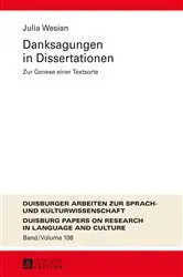 Book cover of Danksagungen in Dissertationen by Ulrich Ammon