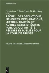 Book cover of Dans les années 1789 et 1790 by Le Ministre D'État Comte De Hertzberg