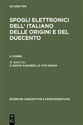 Book cover of Dante Alighieri, la vita nuova by M. Barbi