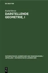 Book cover of Darstellende Geometrie, I by Rudolf Bereis
