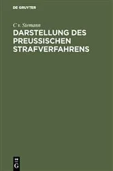 Book cover of Darstellung des preussischen Strafverfahrens by C v. Stemann