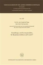 Book cover of Darstellungs- und Konvergenzsätze für Quadraturverfahren auf C und Cm by Siegfried Filippi