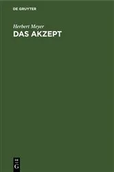 Book cover of Das Akzept by Herbert Meyer