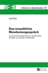 Book cover of Das anwaltliche Mandantengespraech by Unknown