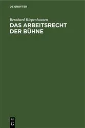 Book cover of Das Arbeitsrecht der Bühne by Unknown