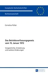 Book cover of Das Betriebsverfassungsgesetz vom 15. Januar 1972 by Cornelius Polter