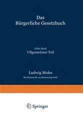 Book cover of Das Bürgerliche Gesetzbuch by Ludwig Mohn
