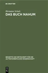 Book cover of Das Buch Nahum by Hermann Schulz