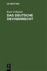 Book cover of Das deutsche Devisenrecht by Unknown