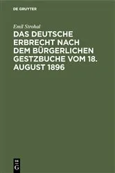 Book cover of Das deutsche Erbrecht nach dem Bürgerlichen Gestzbuche vom 18. August 1896 by Unknown
