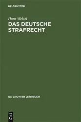 Book cover of Das Deutsche Strafrecht (11th ed.) by Hans Welzel