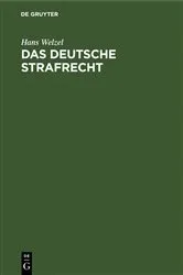 Book cover of Das deutsche Strafrecht by Hans Welzel