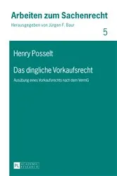 Book cover of Das dingliche Vorkaufsrecht by Jürgen F. Baur