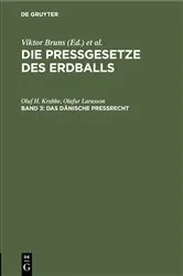 Book cover of Das dänische Preßrecht by Unknown