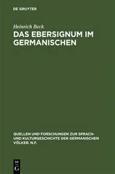 Book cover of Das Ebersignum im Germanischen by Heinrich Beck