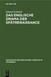 Book cover of Das englische Drama der Spätrenaissance by Unknown