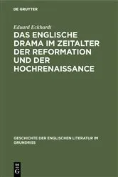 Book cover of Das englische Drama im Zeitalter der Reformation und der Hochrenaissance by Eduard Eckhardt