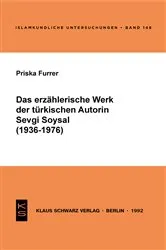 Book cover of Das erzählerische Werk der türkischen Autorin Sevgi Soysal (1936-1976) by Unknown