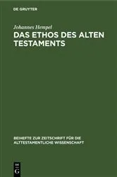 Book cover of Das Ethos des Alten Testaments by Johannes Hempel