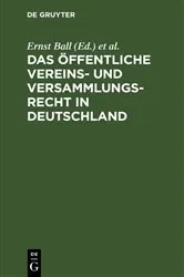 Book cover of Das öffentliche Vereins- und Versammlungsrecht in Deutschland (2nd ed.) by Unknown