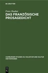 Book cover of Das französische Prosagedicht by Franz Rauhut