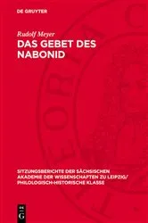 Book cover of Das Gebet des Nabonid by Rudolf Meyer