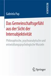 Book cover of Das Gemeinschaftsgefühl aus der Sicht der Intersubjektivität by Gabriela Pap