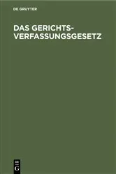 Book cover of Das Gerichtsverfassungsgesetz (2nd ed.) by Unknown