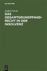 Book cover of Das Gesamtgrundpfandrecht in der Insolvenz by Unknown