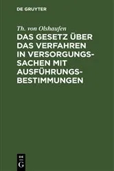 Book cover of Das Gesetz über das Verfahren in Versorgungssachen mit Ausführungsbestimmungen by Unknown