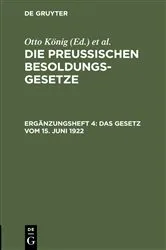 Book cover of Das Gesetz vom 15. Juni 1922 by Unknown