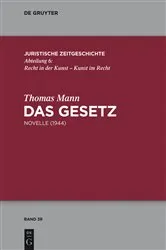 Book cover of Das Gesetz by Thomas Mann
