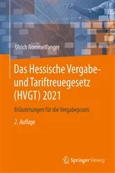 Book cover of Das Hessische Vergabe- und Tariftreuegesetz (HVGT) 2021 (2nd ed.) by Unknown