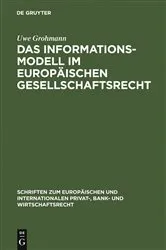 Book cover of Das Informationsmodell im Europäischen Gesellschaftsrecht by Unknown