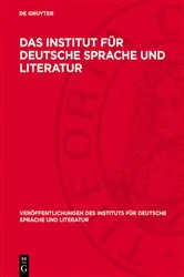 Book cover of Das Institut für Deutsche Sprache und Literatur by Unknown