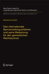 Book cover of Das internationale Benchmarkingverfahren und seine Bedeutung für den gewerblichen Rechtsschutz by Michael Duchstein