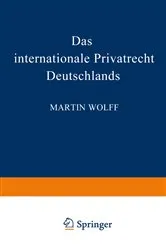 Book cover of Das internationale Privatrecht Deutschlands (2nd ed.) by Martin Wolff