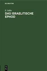 Book cover of Das israelitische Ephod by E. Sellin