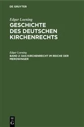 Book cover of Das Kirchenrecht im Reiche der Merowinger by Unknown